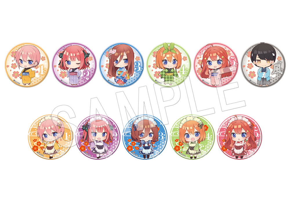 五等分の花嫁∬　トレーディング缶バッジ ミニキャラ（全11種）